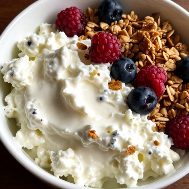 berry cottage cheese bowl