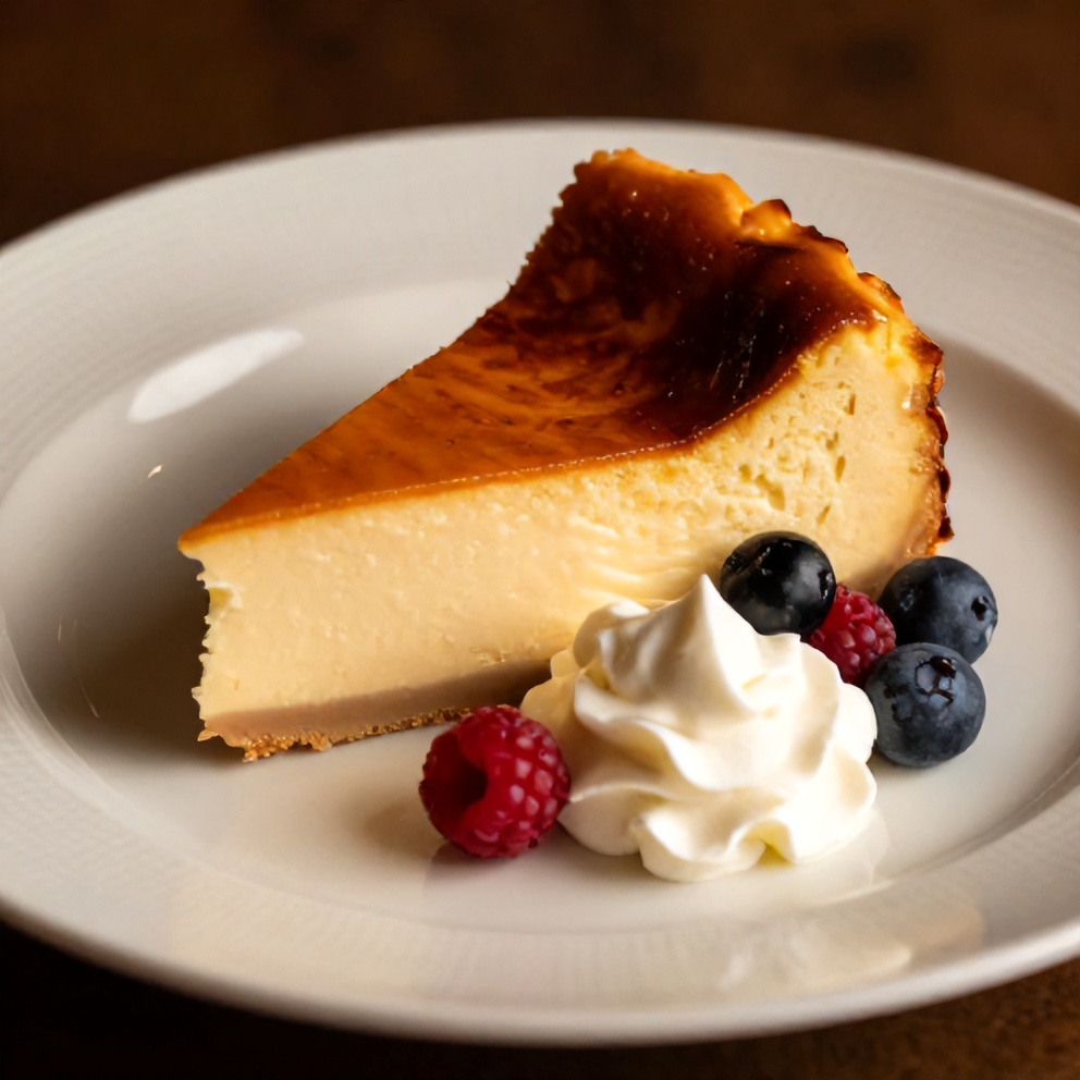 Plated Burnt Basque Cheesecake