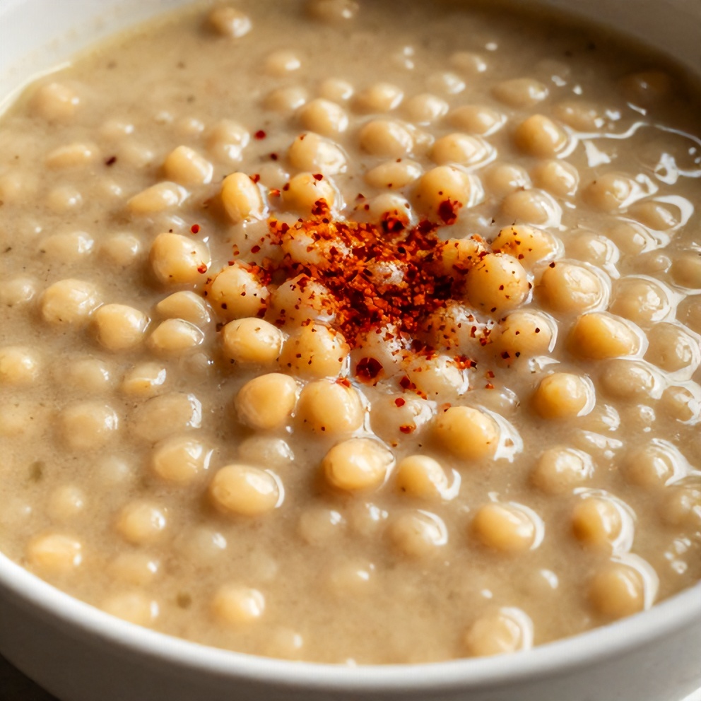 Bowl of Classic Split Pea Soup with a sprinkle of paprika
