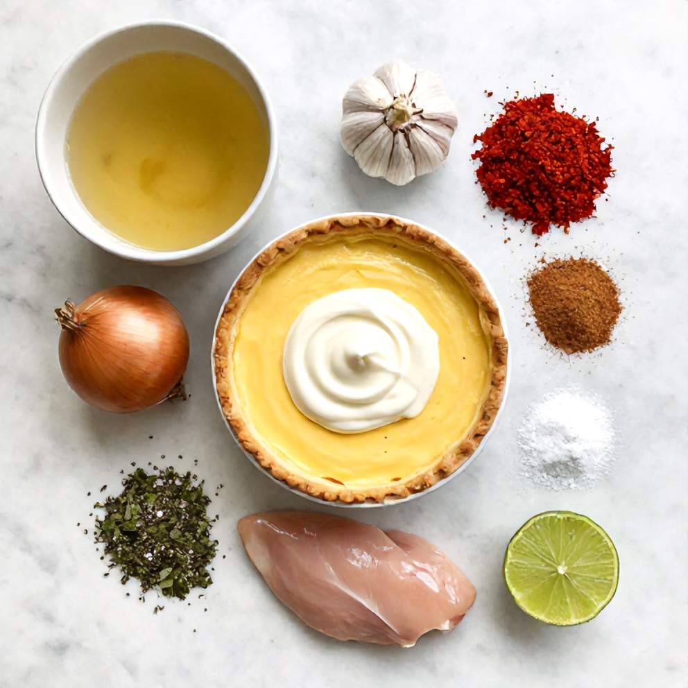 Raw Ingredients for Creamy Ají Amarillo Chicken