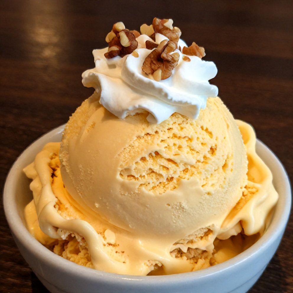 Plated Carrot Cake Ice Cream