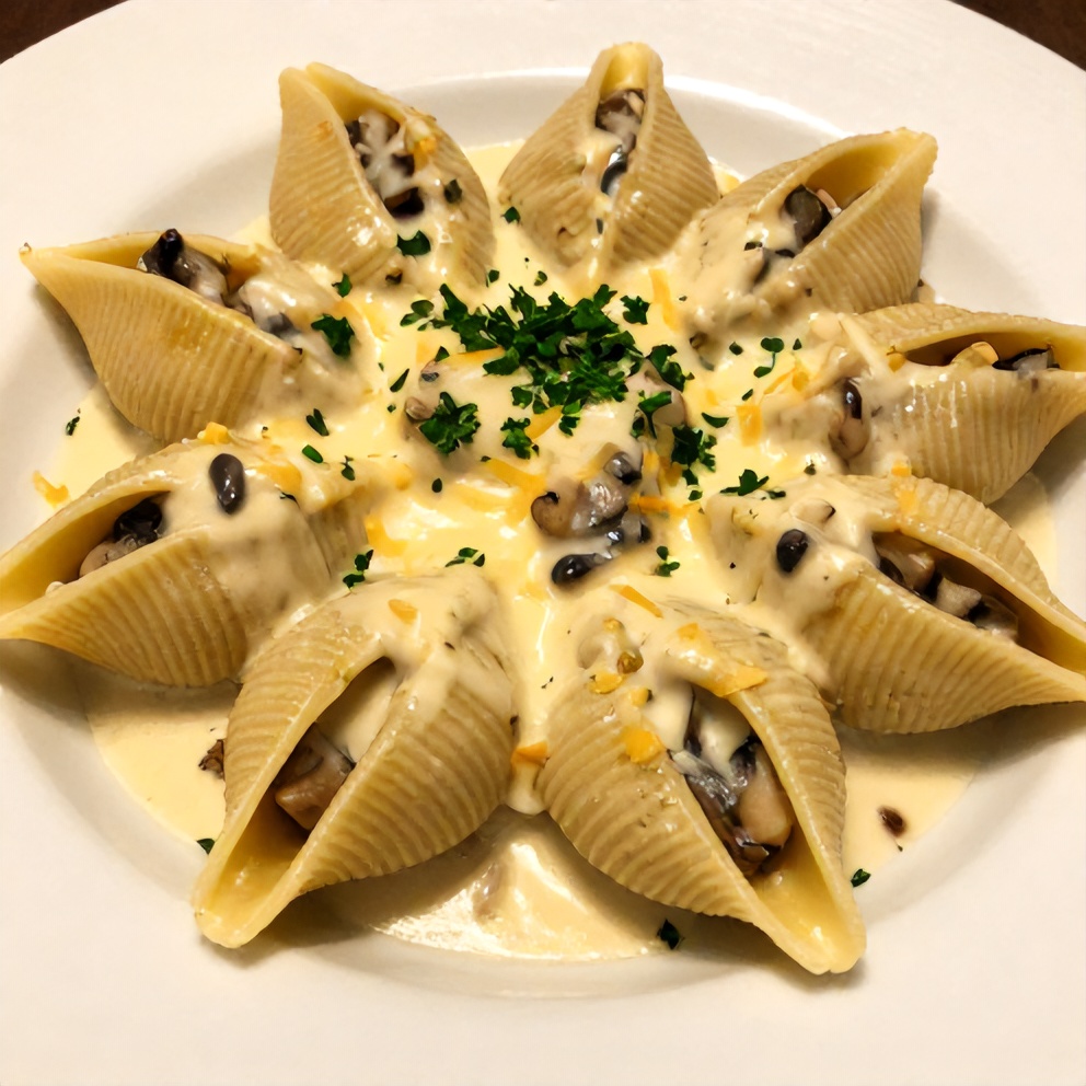 Creamy Garlic Mushroom Stuffed Shells Final