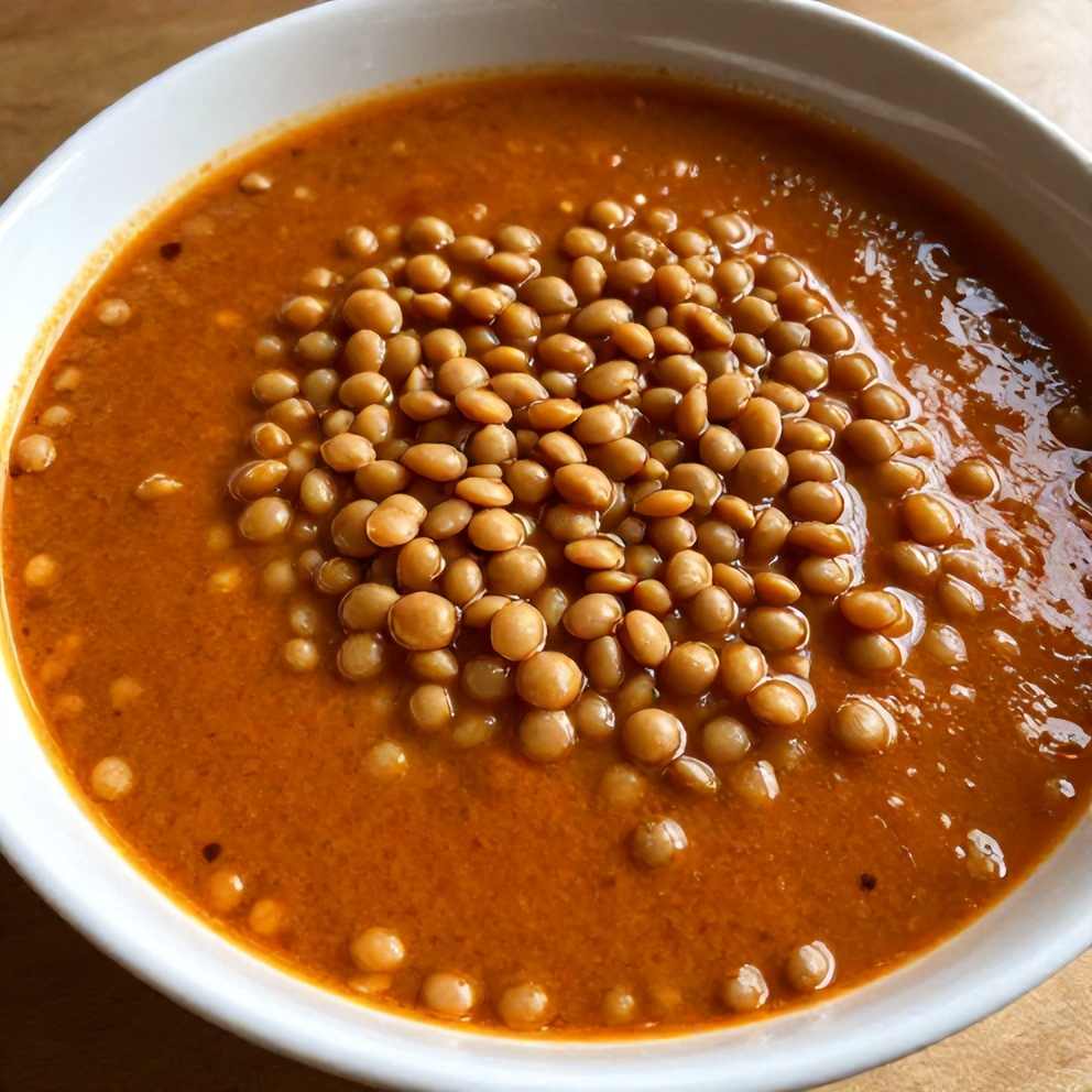 Creamy Moroccan Harissa Lentil Soup