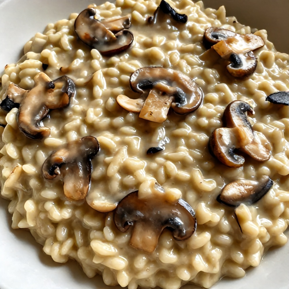creamy mushroom risotto