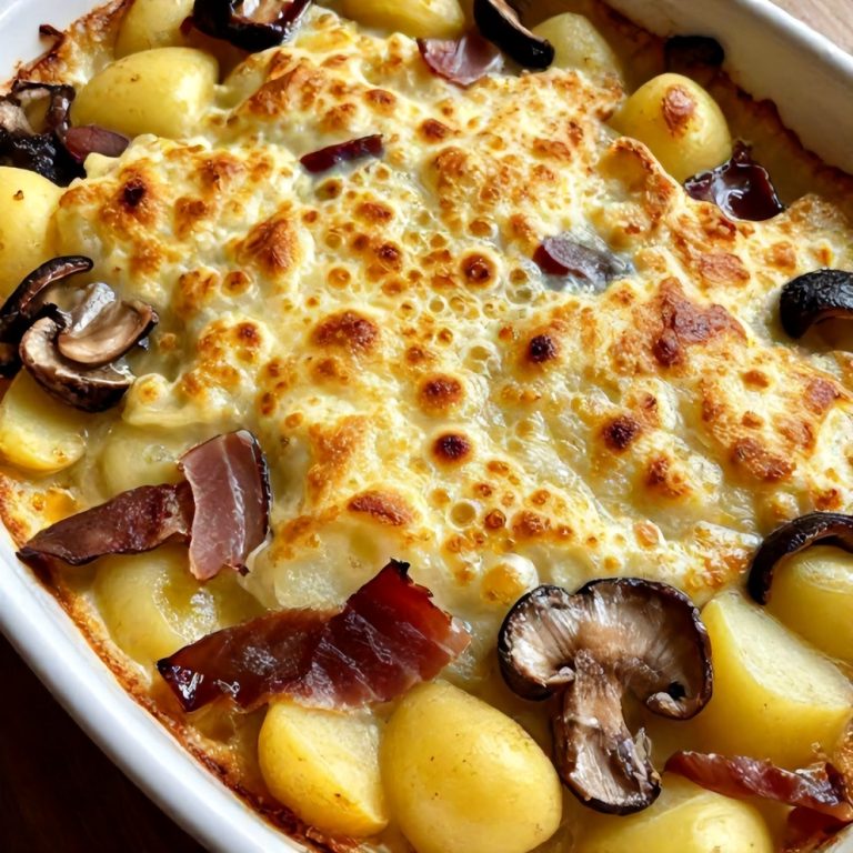 Creamy Pancetta and Porcini Potato Gratin