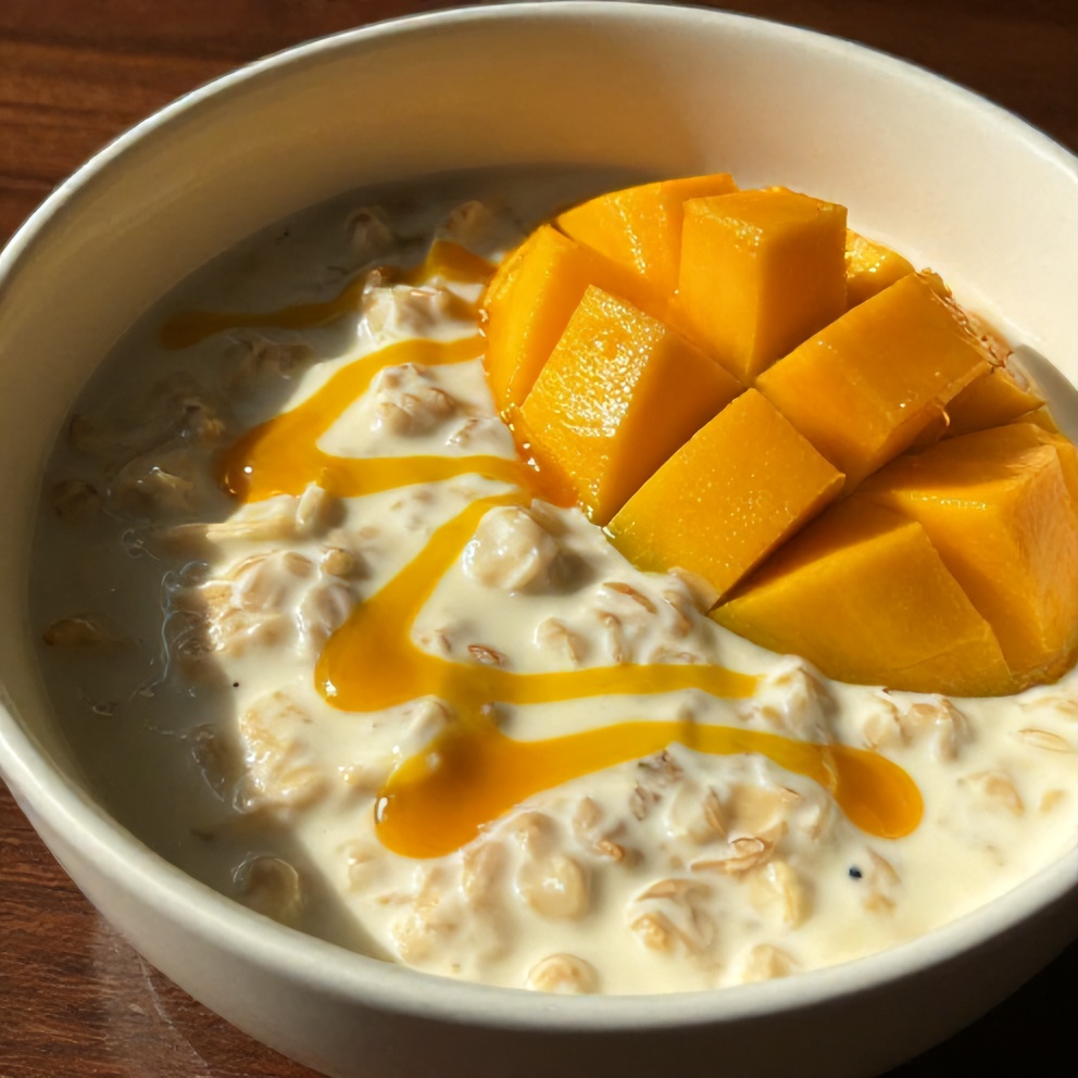 Creamy Pandan Coconut Overnight Oats