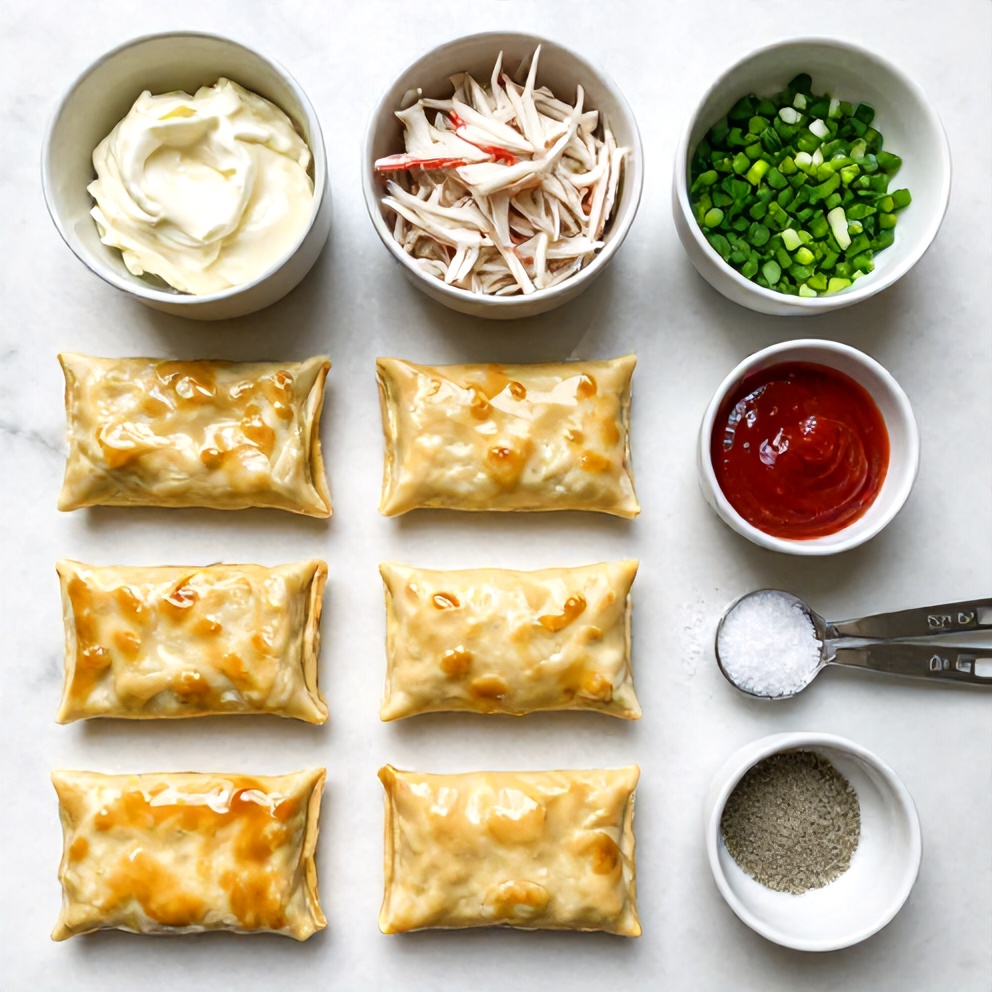 Raw Ingredients for Crab Rangoon Pinwheels