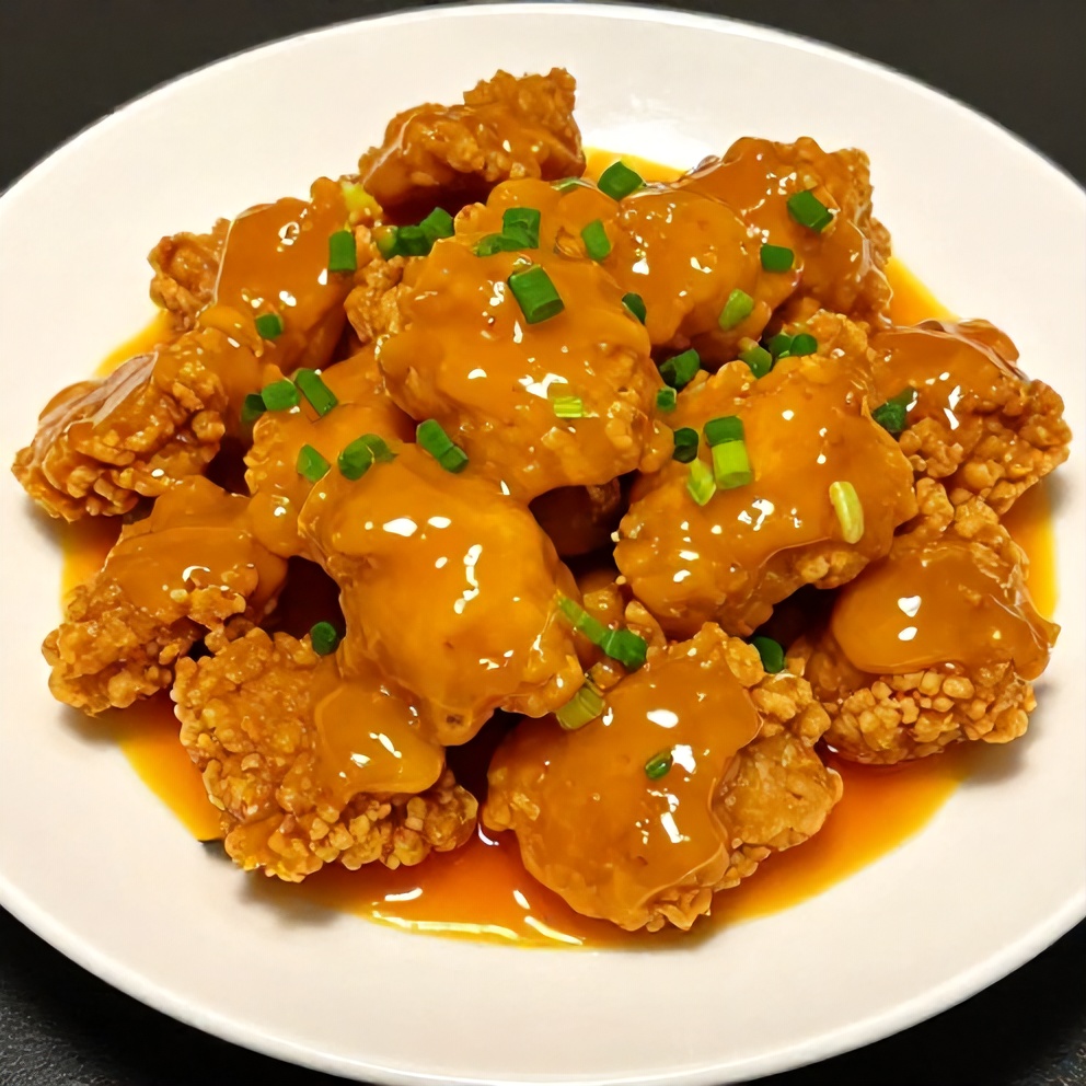 Plated Crispy Gluten-Free Orange Chicken