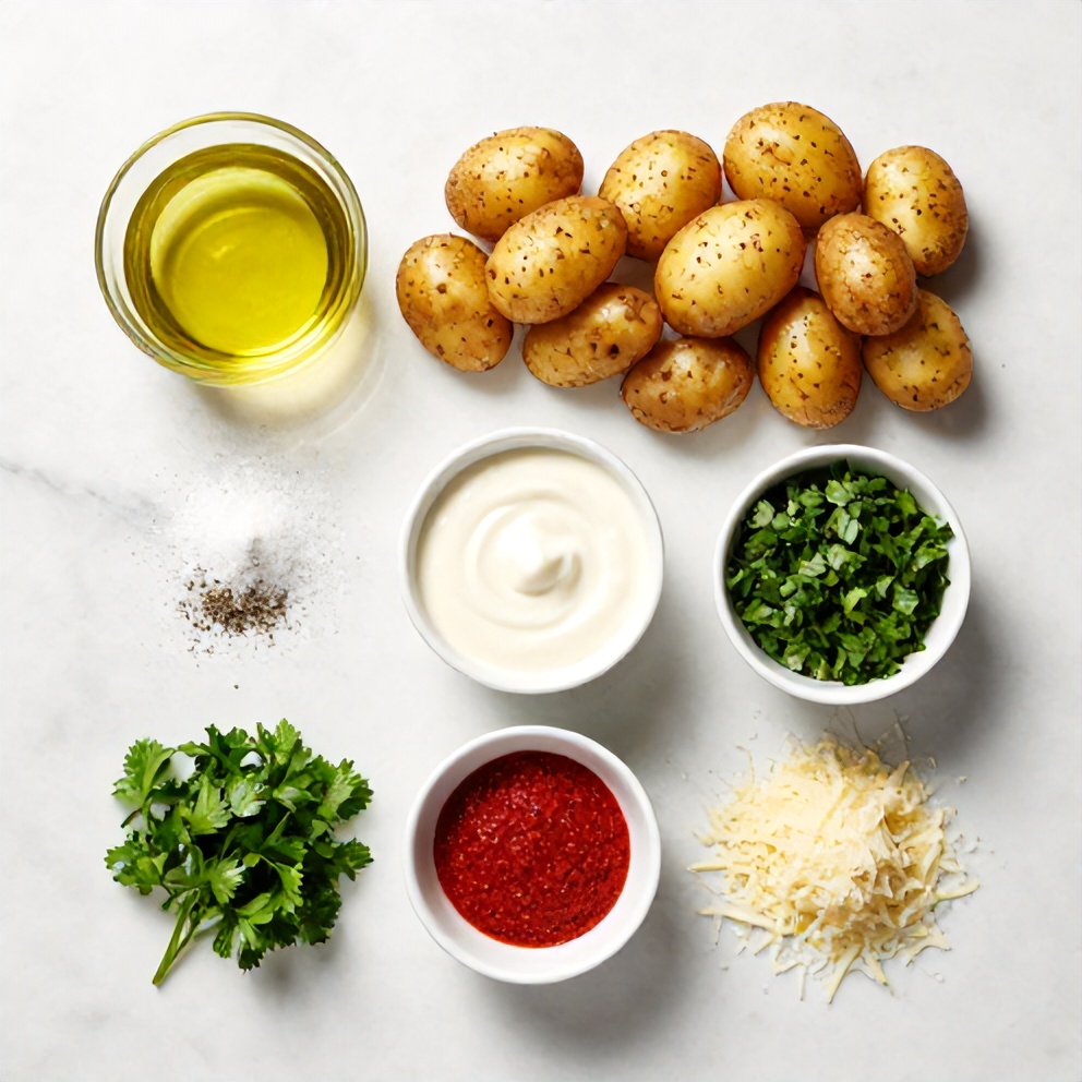 Raw ingredients for Crispy Ranch Potatoes