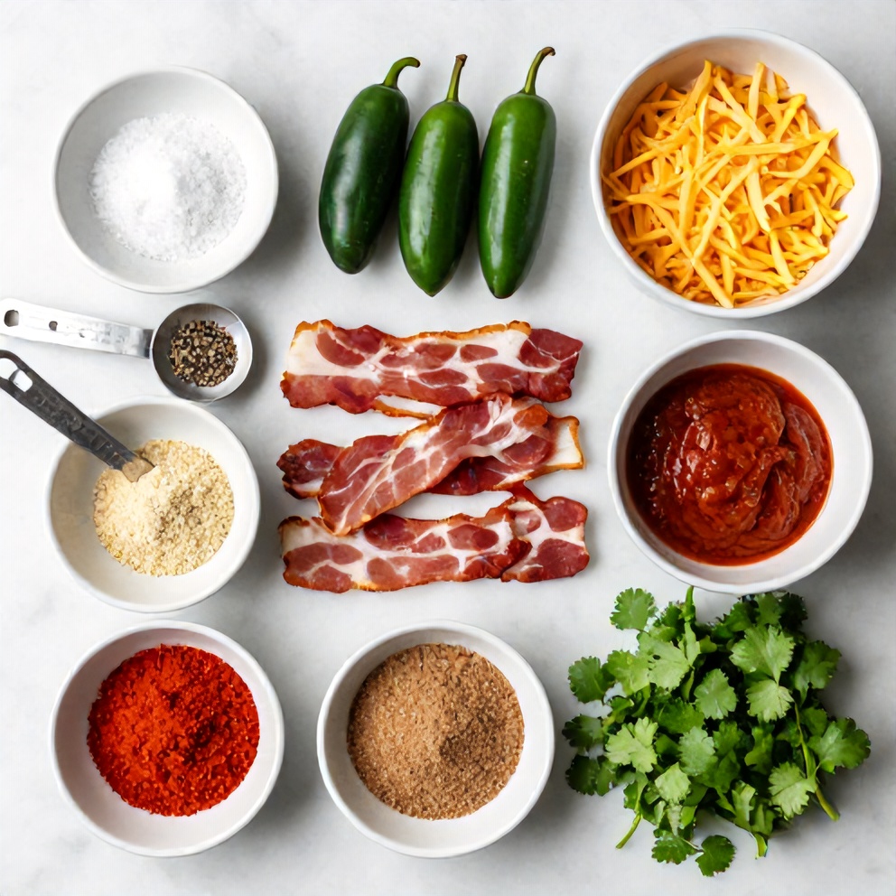 Raw ingredients for Spicy Deer Tenderloin Jalapeño Poppers