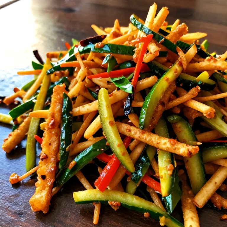 crispy sweet and spicy pickle slaw