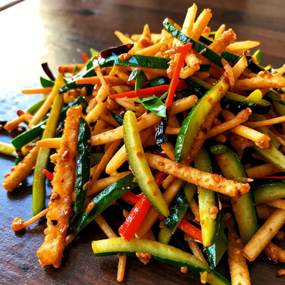crispy sweet and spicy pickle slaw
