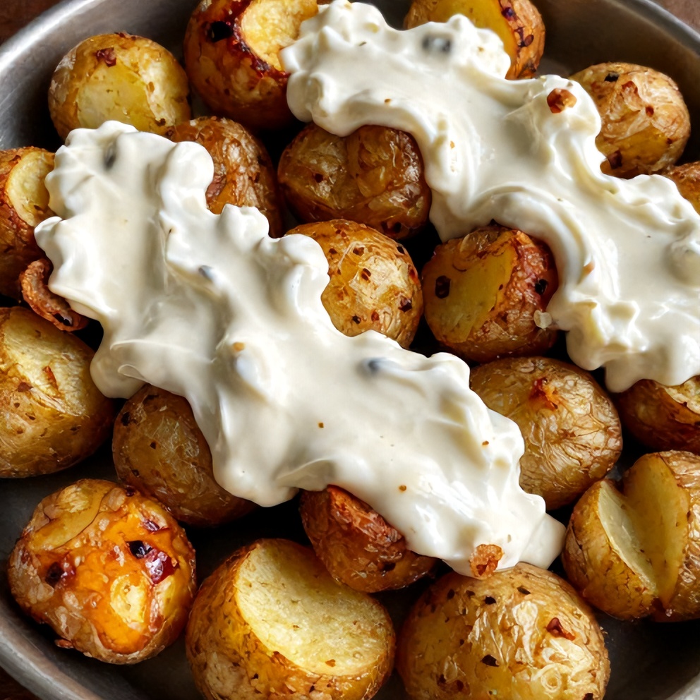 crispy za'atar smashed potatoes