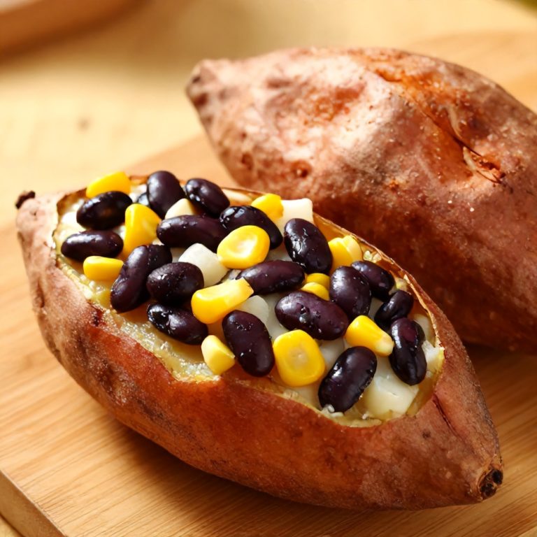 Easy Black Bean Stuffed Sweet Potatoes