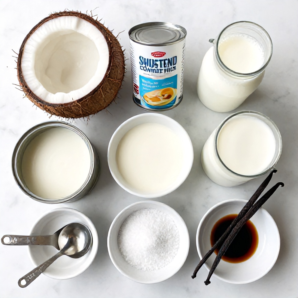 Brazilian Coconut Pudding Ingredients