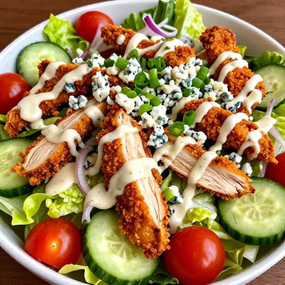 Plated Buffalo Chicken Salad