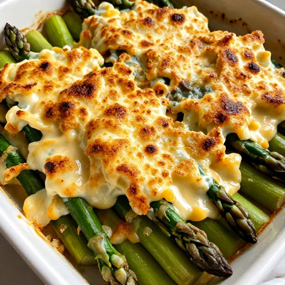 Easy Cheesy Asparagus Casserole