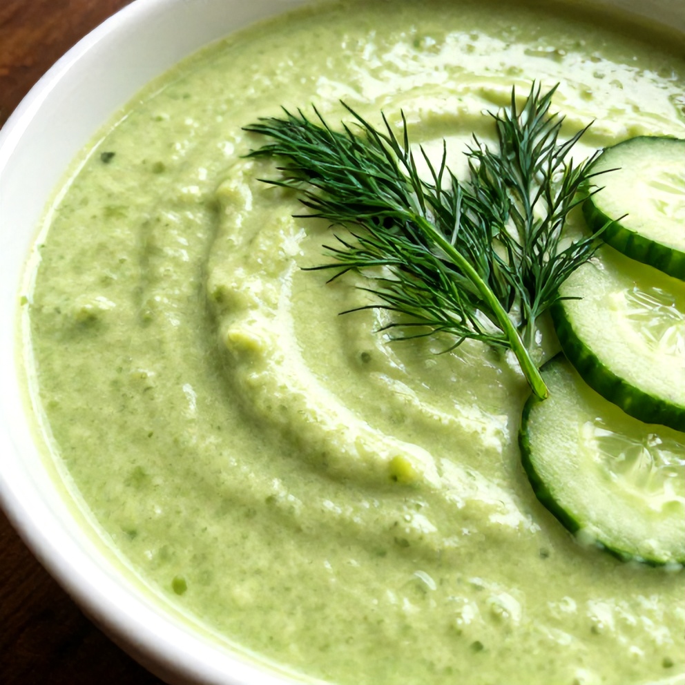 Easy Chilled Cucumber Avocado Soup