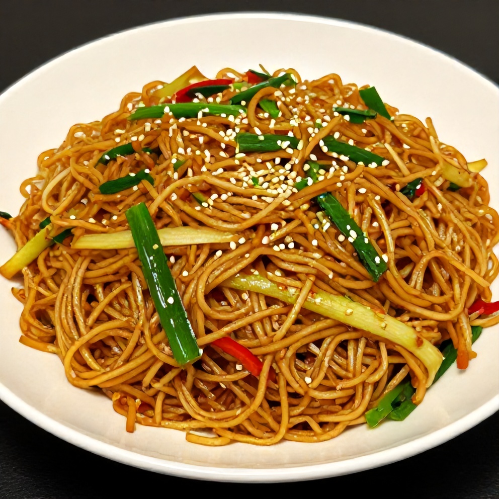 Plated Easy Chinese Chow Mein