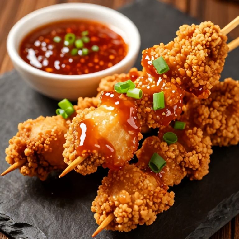 easy bang bang chicken skewers