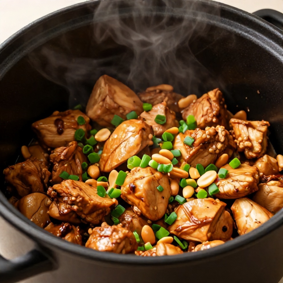 Easy Crockpot Thai Peanut Chicken