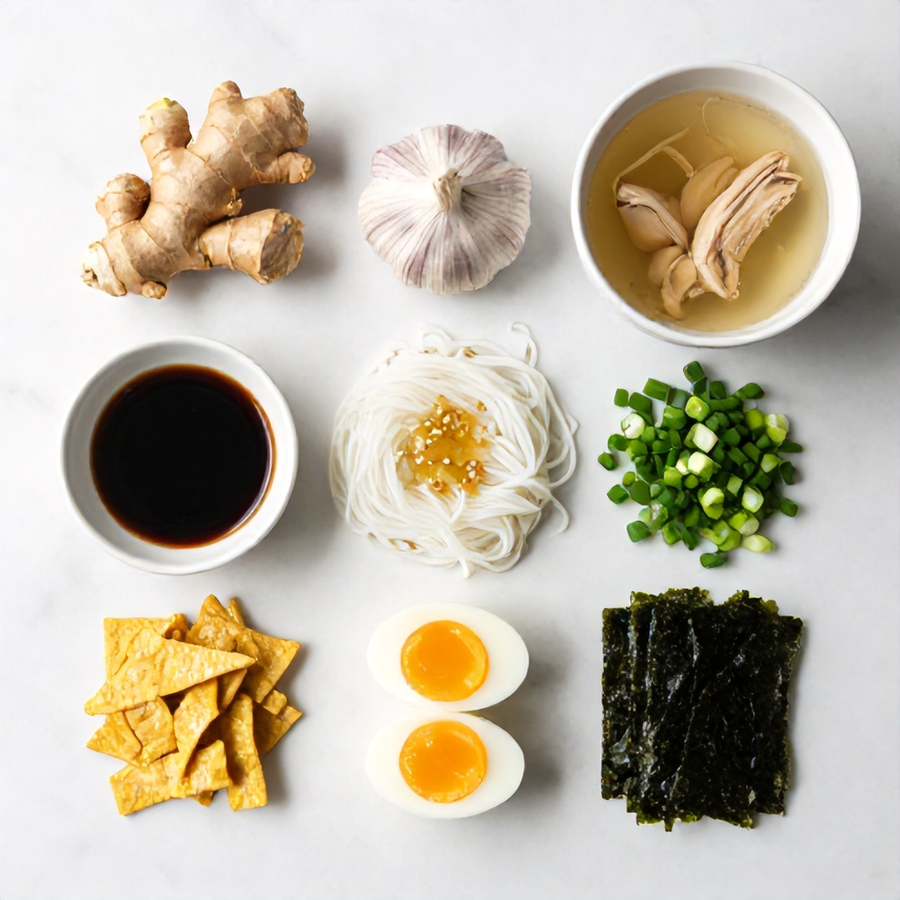 Ginger Garlic Broth Ingredients
