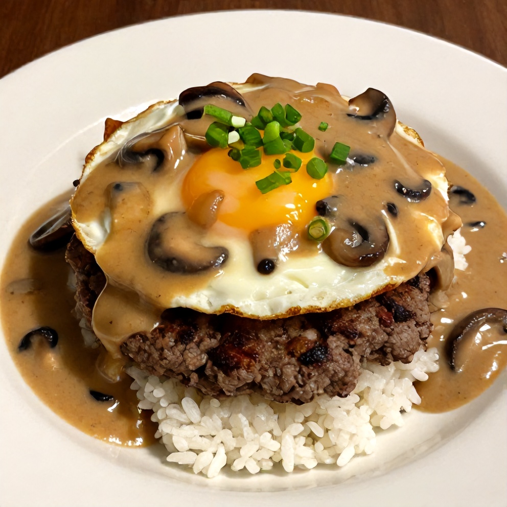 Hawaiian Loco Moco Ready to Serve