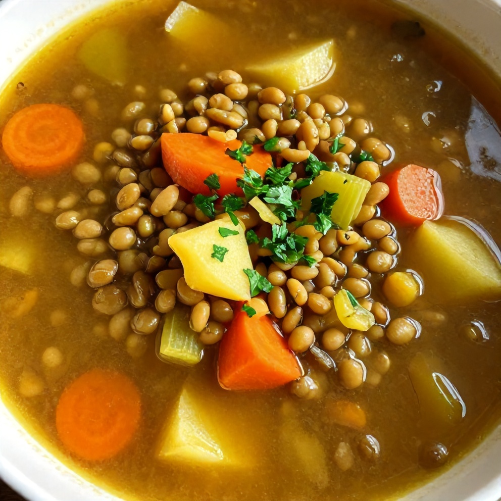 Easy Hearty Lentil and Vegetable Soup