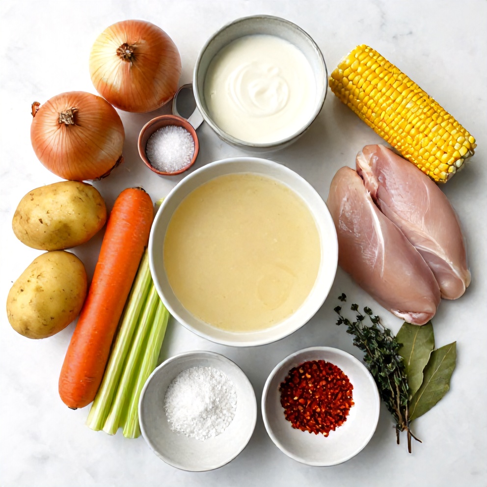 Chicken and Corn Chowder Ingredients