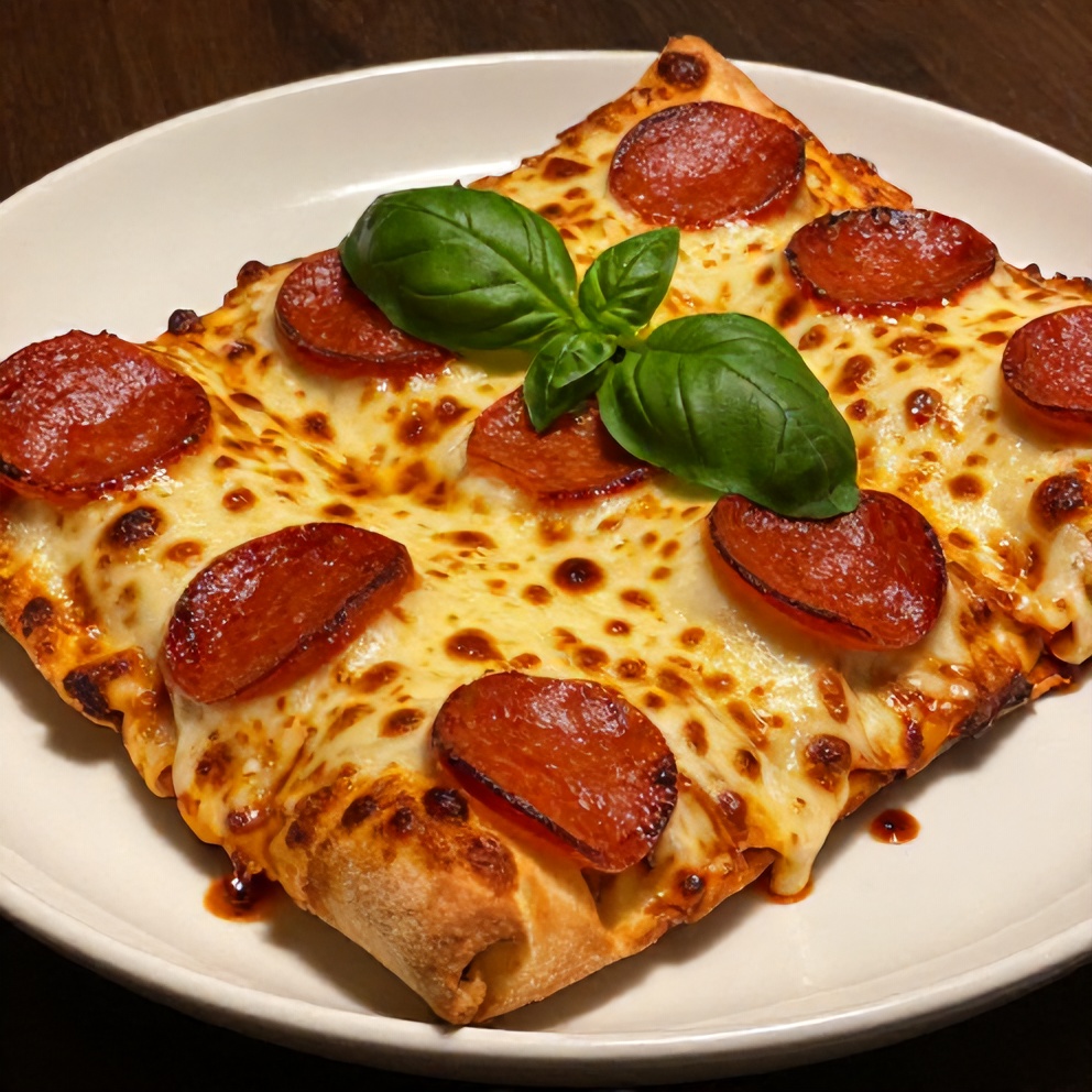 Plated High Protein Pepperoni Pizza Rolls