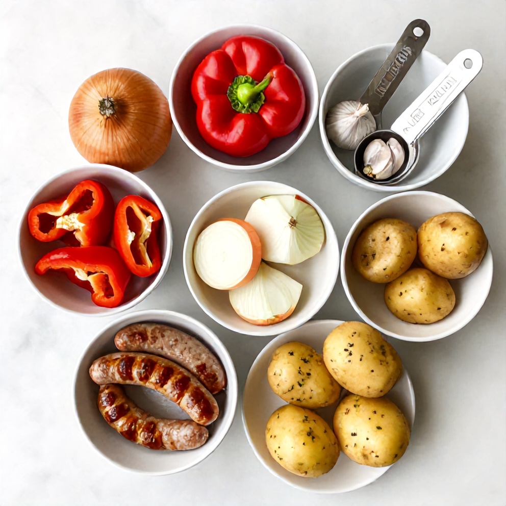 Honey Garlic Kielbasa and Veggies Ingredients