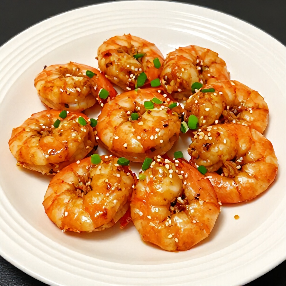 Plated Honey Garlic Shrimp
