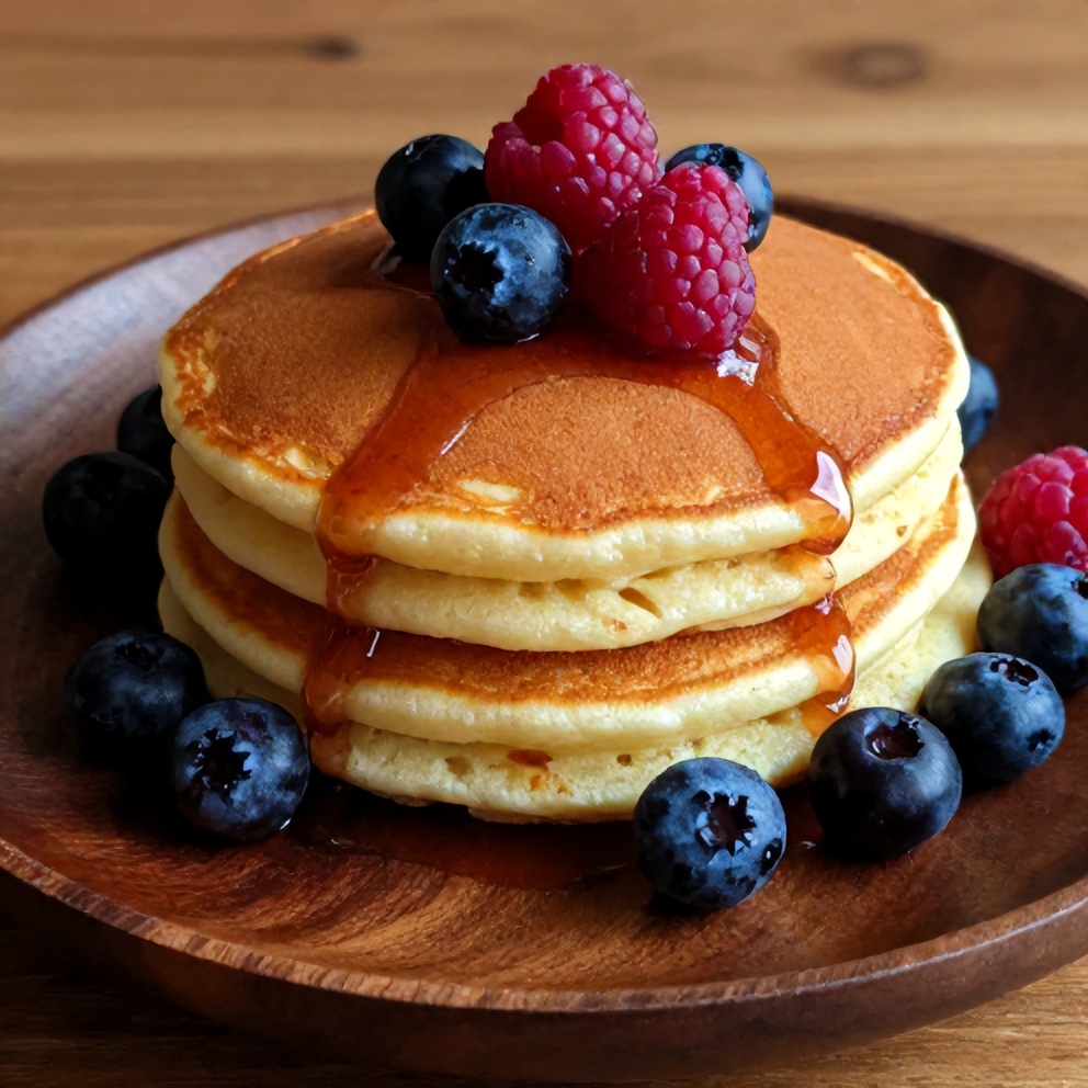 Keto Pancakes with Fresh Berries