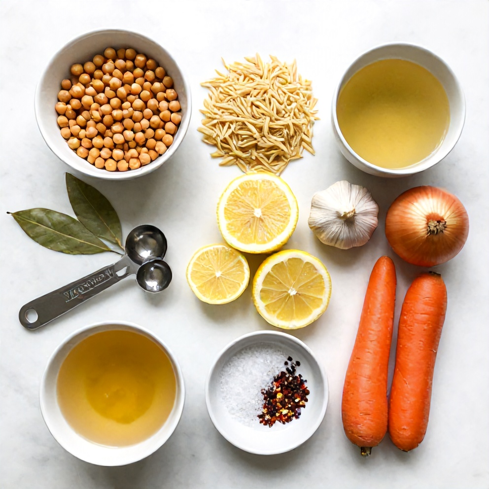 Lemon Chickpea Orzo Soup Ingredients