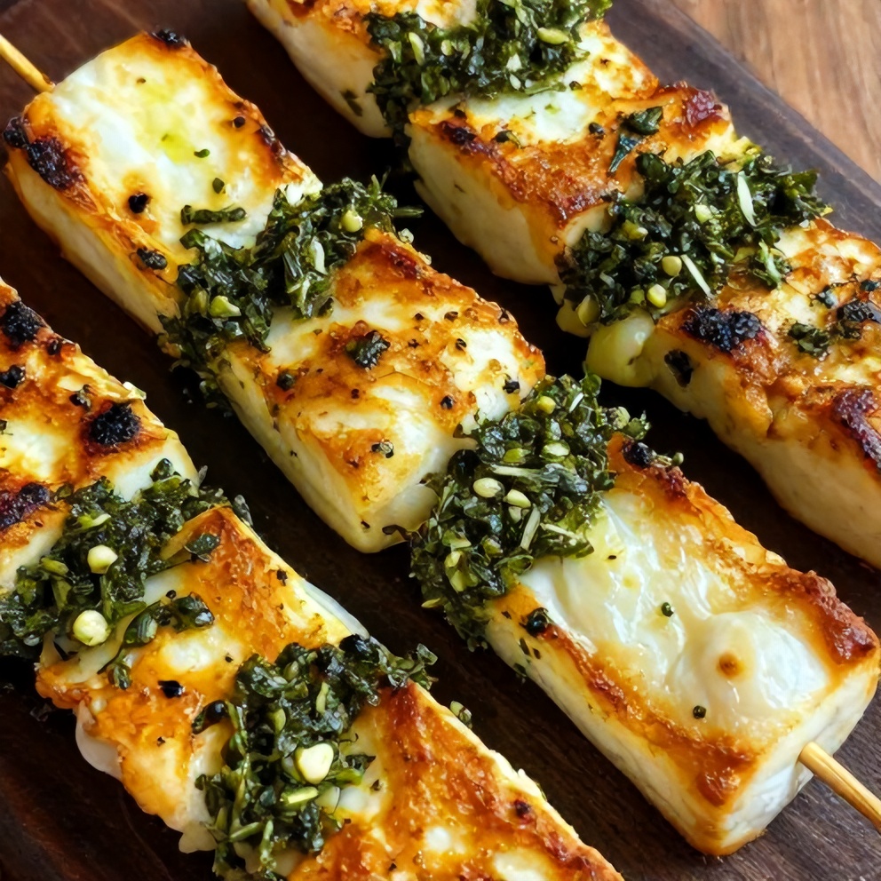 Mediterranean Halloumi Skewers
