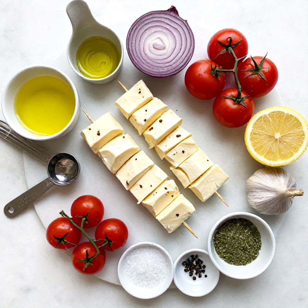 Mediterranean Halloumi Skewers Ingredients