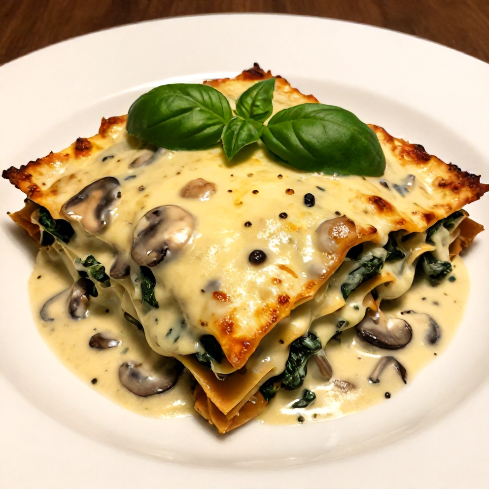 Mushroom Spinach Lasagna Final
