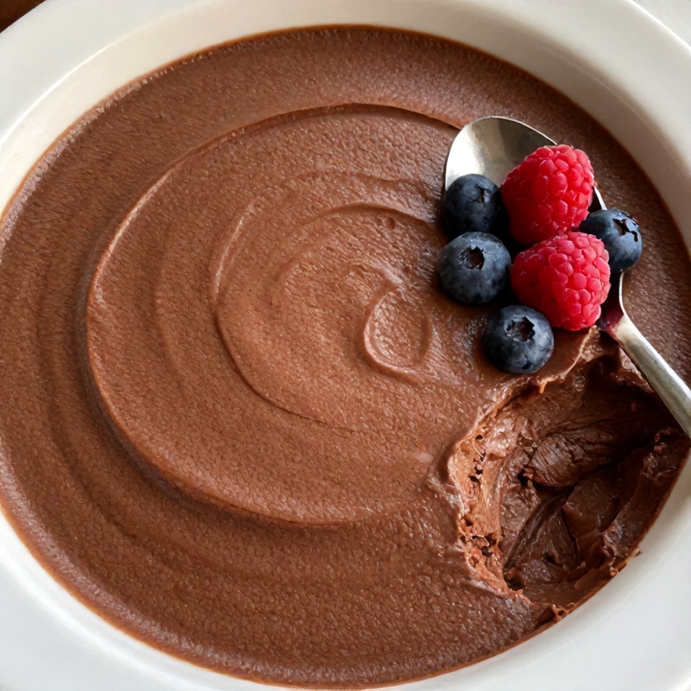 Easy No-Bake Chocolate Mousse with Berries