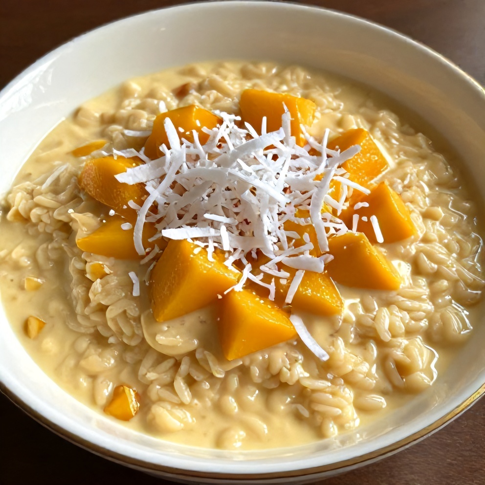 Easy No-Bake Mango Coconut Rice Pudding