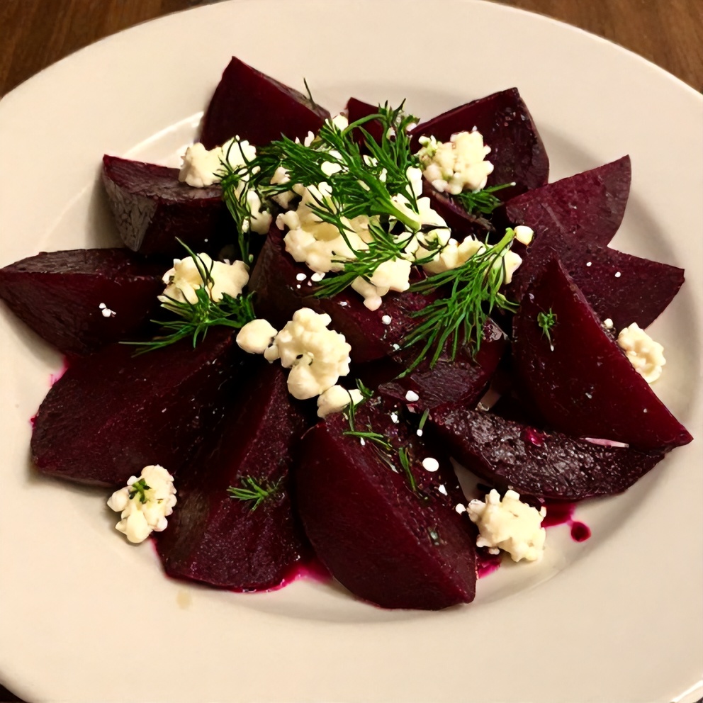 Plated Roasted Beet Salad