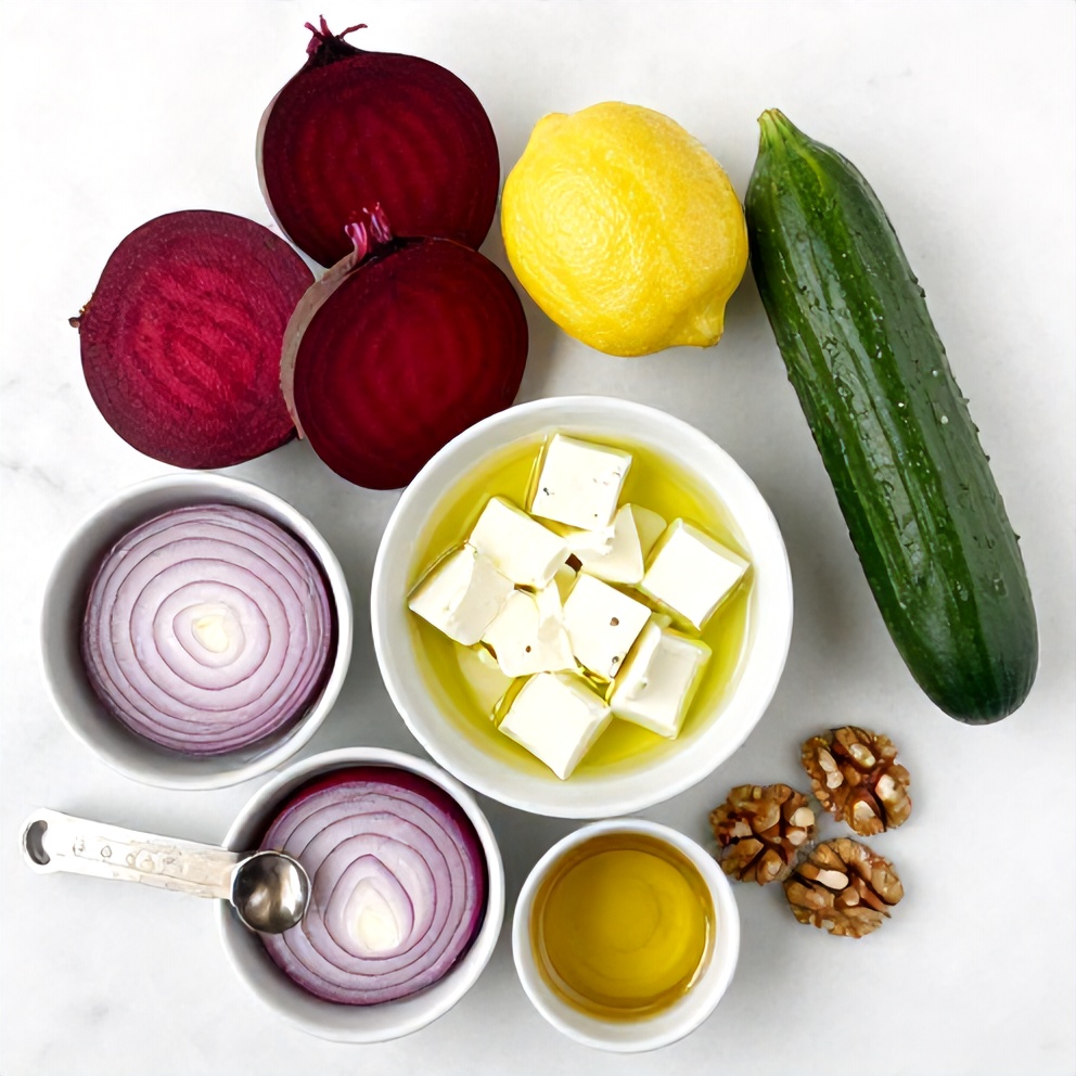 Raw Ingredients for Roasted Beet Salad