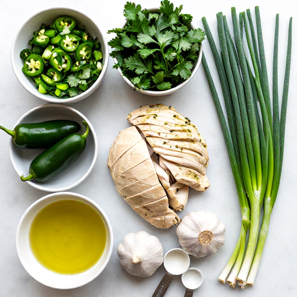 Raw ingredients for Salsa Verde Chicken