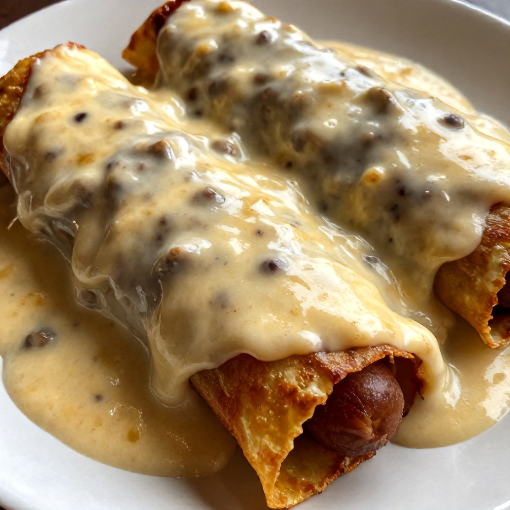 easy sausage gravy enchiladas