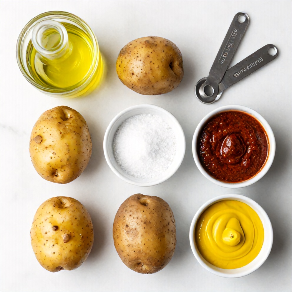 Raw ingredients for smoked baby potatoes