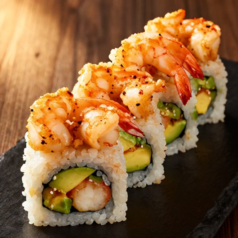 Easy Spicy Shrimp Sushi Stacks