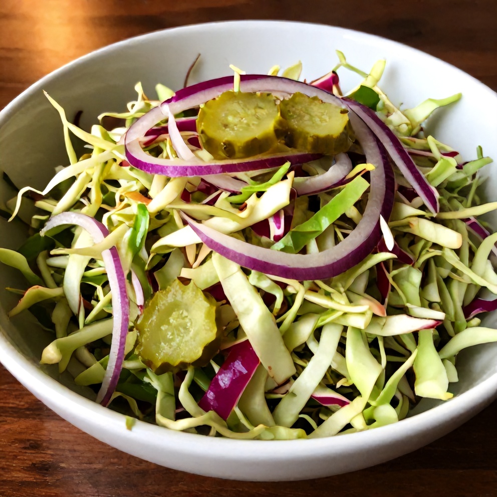 Easy Sweet and Spicy Pickle Slaw