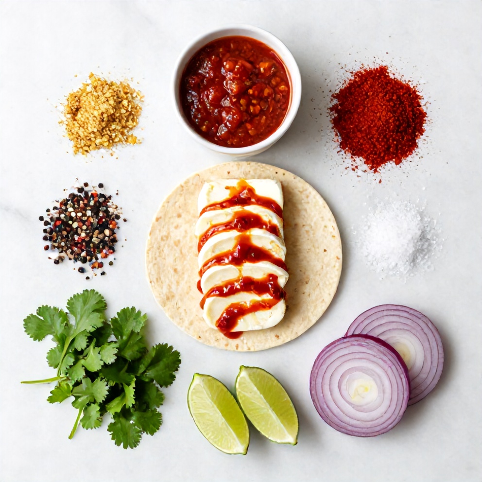 Ingredients for Sweet Chili Halloumi Wraps