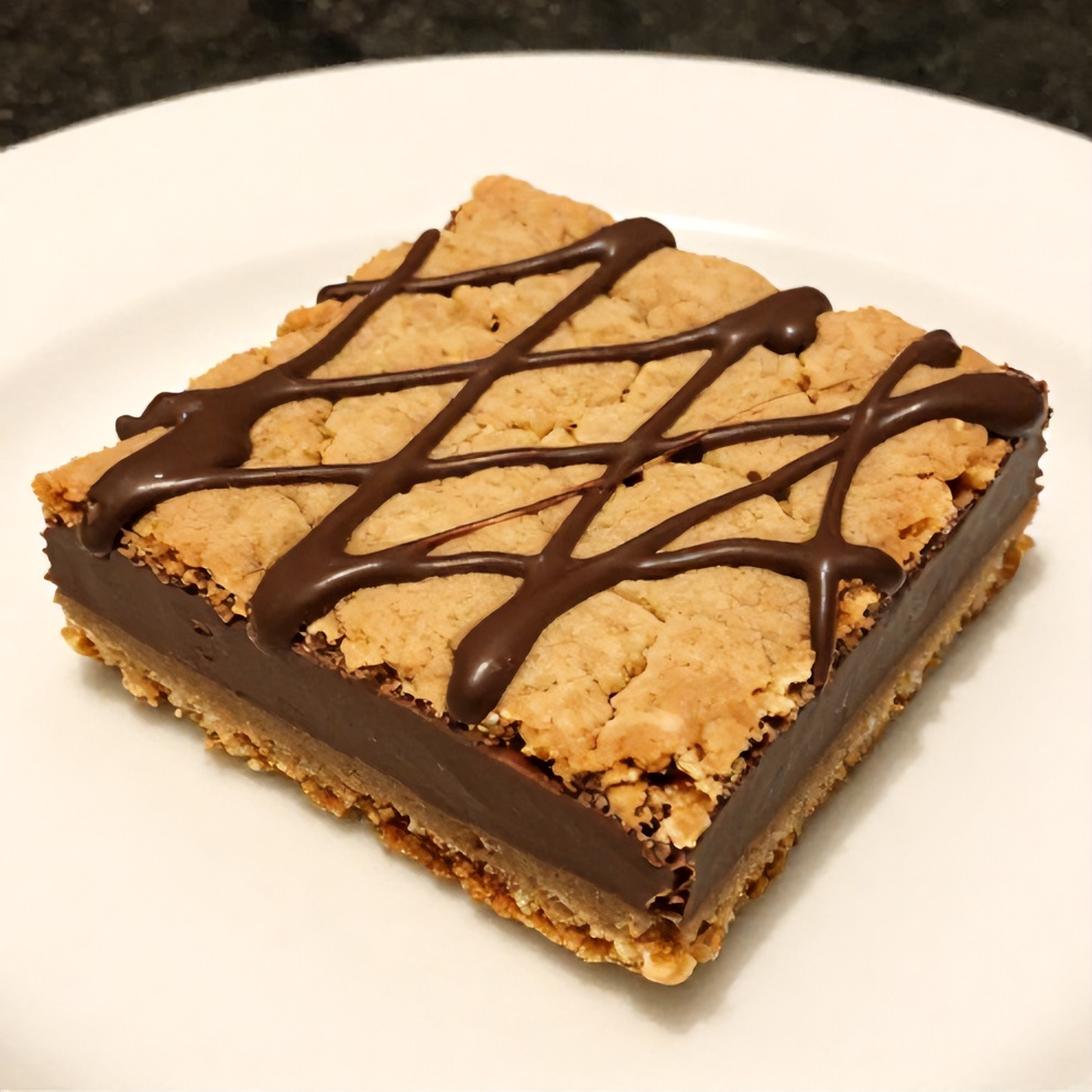 Twix Cookie Bars on a Plate