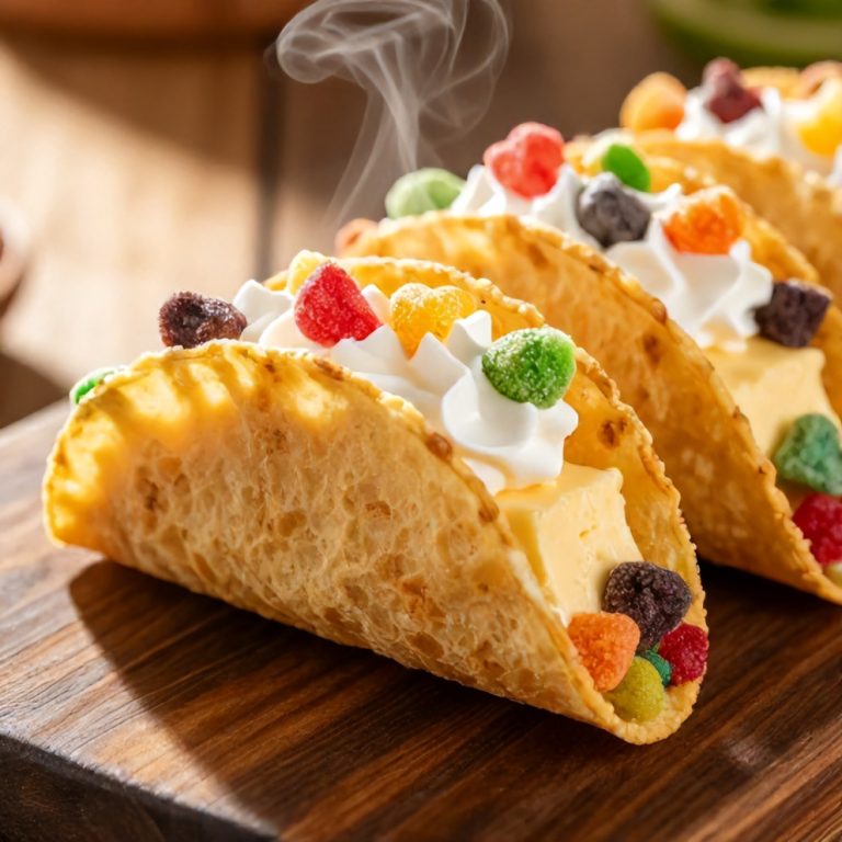 Fruity Pebbles Cheesecake Tacos