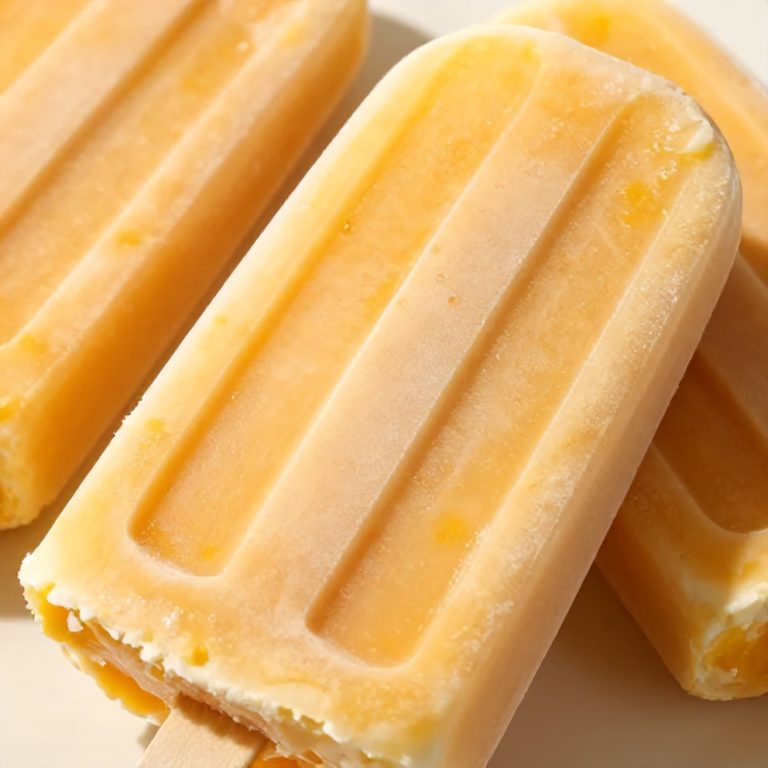 High Protein Mango Greek Yogurt Popsicles